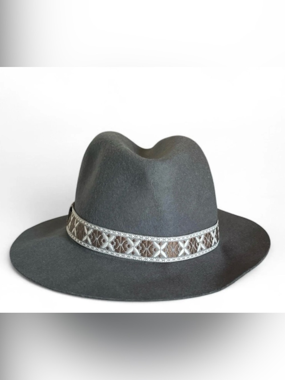 Gelso Bianco grey fedora hat